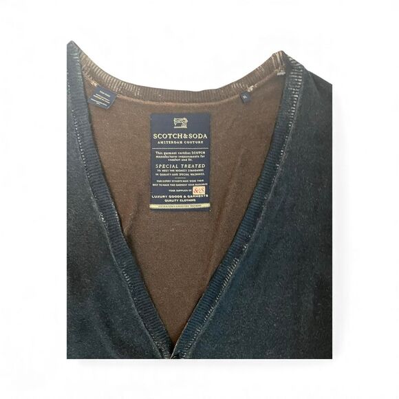 Scotch and Soda Men's Distressed Blue Cardigan size XL - Picture 6 of 6